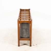Arts & Crafts Oak Stick & Umbrella Stand with Fourteen Sections - Thumbnail 7