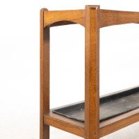 Arts & Crafts Oak Stick & Umbrella Stand with Fourteen Sections - Thumbnail 10