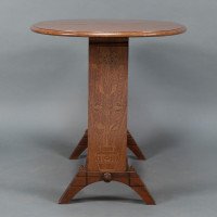 Thomas Jeckyll, attributed. Subtle Anglo-Japanese Style Drop Leaf Oak Occasional Table - Thumbnail 12