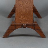 Thomas Jeckyll, attributed. Subtle Anglo-Japanese Style Drop Leaf Oak Occasional Table - Thumbnail 13