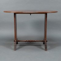 Thomas Jeckyll, attributed. Subtle Anglo-Japanese Style Drop Leaf Oak Occasional Table - Thumbnail 17