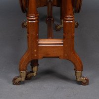 Charles Bevan for Marsh & Jones, Gothic Revival Burr Walnut Sutherland Table. - Thumbnail 8