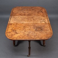 Charles Bevan for Marsh & Jones, Gothic Revival Burr Walnut Sutherland Table. - Thumbnail 11