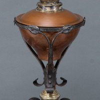 W. A. S. Benson. An Extremely Rare Arts & Crafts Iron Telescopic Standard or Floor Lamp - Thumbnail 8