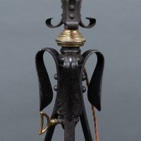 W. A. S. Benson. An Extremely Rare Arts & Crafts Iron Telescopic Standard or Floor Lamp - Thumbnail 13