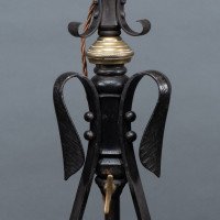 W. A. S. Benson. An Extremely Rare Arts & Crafts Iron Telescopic Standard or Floor Lamp - Thumbnail 14