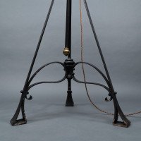 W. A. S. Benson. An Extremely Rare Arts & Crafts Iron Telescopic Standard or Floor Lamp - Thumbnail 19