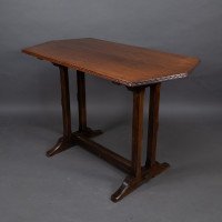 Cotswold-style Oak Refectory Table with Carved Chevron Detailing - Thumbnail 3