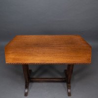 A Cotswold-style Oak Refectory Dining or Library Table with Carved Chevron Detailing - Thumbnail 6