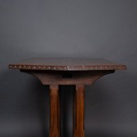 Cotswold-style Oak Refectory Table with Carved Chevron Detailing - Thumbnail 8