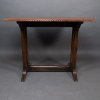 Cotswold-style Oak Refectory Table with Carved Chevron Detailing - Thumbnail 7