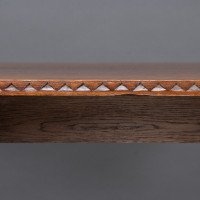 Cotswold-style Oak Refectory Table with Carved Chevron Detailing - Thumbnail 10