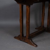Cotswold-style Oak Refectory Table with Carved Chevron Detailing - Thumbnail 12