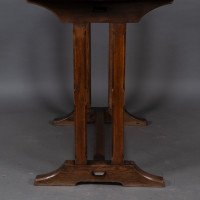 Cotswold-style Oak Refectory Table with Carved Chevron Detailing - Thumbnail 14