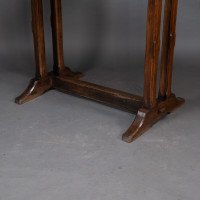 Cotswold-style Oak Refectory Table with Carved Chevron Detailing - Thumbnail 15