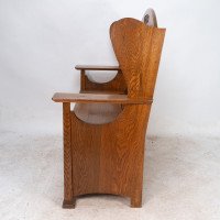 Wylie & Lochhead, M. H. Baillie Scott, Arts & Crafts Glasgow School Oak Settle - Thumbnail 2