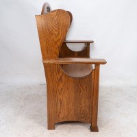 Wylie & Lochhead, M. H. Baillie Scott, Arts & Crafts Glasgow School Oak Settle - Thumbnail 3