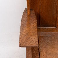 Wylie & Lochhead, M. H. Baillie Scott, an Arts & Crafts Glasgow School Oak Settle - Thumbnail 5