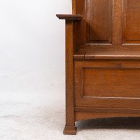 Wylie & Lochhead, M. H. Baillie Scott, Arts & Crafts Glasgow School Oak Settle - Thumbnail 9