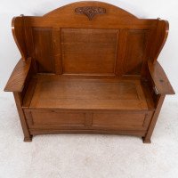 Wylie & Lochhead, M. H. Baillie Scott, Arts & Crafts Glasgow School Oak Settle - Thumbnail 11