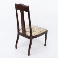 Jas Shoolbred. Arts & Crafts Mahogany Rosewood Chair with Stylised Floral Inlay - Thumbnail 15