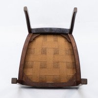Jas Shoolbred. Arts & Crafts Mahogany Rosewood Chair with Stylised Floral Inlay - Thumbnail 16