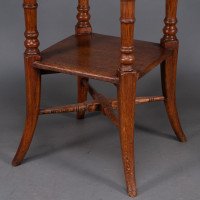 Jas Shoolbred & Co., ( attributed. ). An Octagonal Oak Side Table with Central Shelf - Thumbnail 10