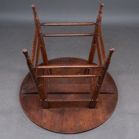 Collinson & Lock, attributed. A Walnut Centre Table with Incised Circular Details to the Legs - Thumbnail 15