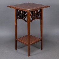 Liberty & Co. Attributed, Arts & Crafts Mahogany Occasional Table with Mother-Of-Pearl Inlays - Thumbnail 5