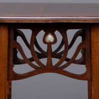 Liberty & Co. Attributed, Arts & Crafts Mahogany Occasional Table with Mother-Of-Pearl Inlays - Thumbnail 10
