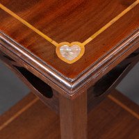 Liberty & Co. Attributed, Arts & Crafts Mahogany Occasional Table with Mother-Of-Pearl Inlays - Thumbnail 16