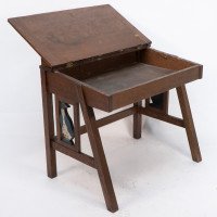 G F Hardy. Arts & Crafts Oak Childs Desk with a Slanted Writing Area & Storage Underneath - Thumbnail 6