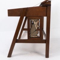 G F Hardy. Arts & Crafts Oak Childs Desk with a Slanted Writing Area & Storage Underneath - Thumbnail 9