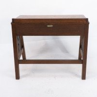 G F Hardy. An Arts & Crafts Oak Childs Desk with a Slanted Writing Area & Storage Underneath - Thumbnail 12