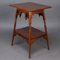 Liberty & Co., a Rare Moorish Anglo-Japanese Walnut Side Table - Thumbnail 6