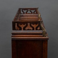 An Aesthetic Movement Mahogany Secretaire Bookcase with Gilt Brass Mounts - Thumbnail 5