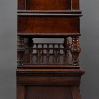 An Aesthetic Movement Mahogany Secretaire Bookcase with Gilt Brass Mounts - Thumbnail 11
