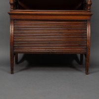An Aesthetic Movement Mahogany Secretaire Bookcase with Gilt Brass Mounts - Thumbnail 16