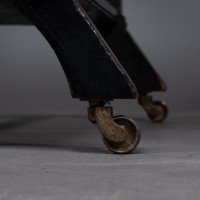 Aesthetic Movement Walnut Drop Leaf Side Table on Four Turned & Incised Legs - Thumbnail 17