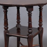 Jas Shoolbred Attributed, Aesthetic Movement Octagonal Mahogany Side Table - Thumbnail 8