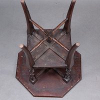 Jas Shoolbred, attributed. An Aesthetic Movement Octagonal Mahogany Side Table - Thumbnail 16