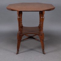 Jas Shoolbred. An Aesthetic Movement Walnut Octagonal Center Table - Thumbnail 2