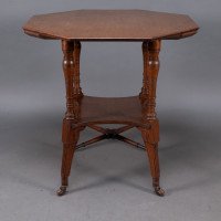 Jas Shoolbred. Aesthetic Movement Walnut Octagonal Centre Table - Thumbnail 4