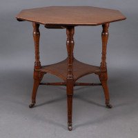 Jas Shoolbred. An Aesthetic Movement Walnut Octagonal Center Table - Thumbnail 3