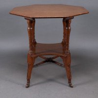 Jas Shoolbred. An Aesthetic Movement Walnut Octagonal Center Table - Thumbnail 6