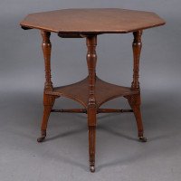 Jas Shoolbred. An Aesthetic Movement Walnut Octagonal Center Table - Thumbnail 7