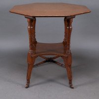 Jas Shoolbred. An Aesthetic Movement Walnut Octagonal Center Table - Thumbnail 8