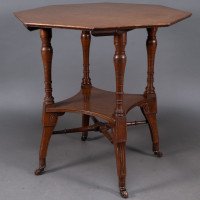 Jas Shoolbred. An Aesthetic Movement Walnut Octagonal Center Table - Thumbnail 10