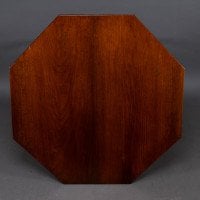 Jas Shoolbred, attributed. An Aesthetic Movement Octagonal Walnut Side Table with Central Shelf - Thumbnail 5