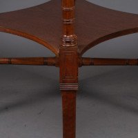 Jas Shoolbred Attributed, Aesthetic Movement Octagonal Walnut Side Table with Central Shelf - Thumbnail 11